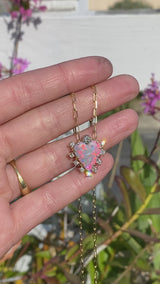 Australian Opal and Diamond Supernova Necklace