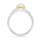 Classic Bezel set Inverted Rustic Diamond Ring- 1.02ctw