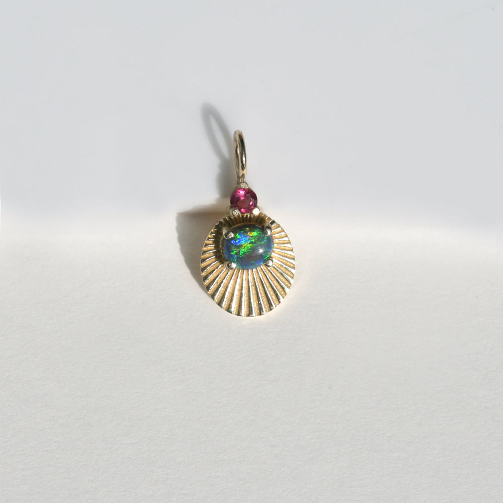 Australian Opal and Pink Tourmaline Joy Light Charm