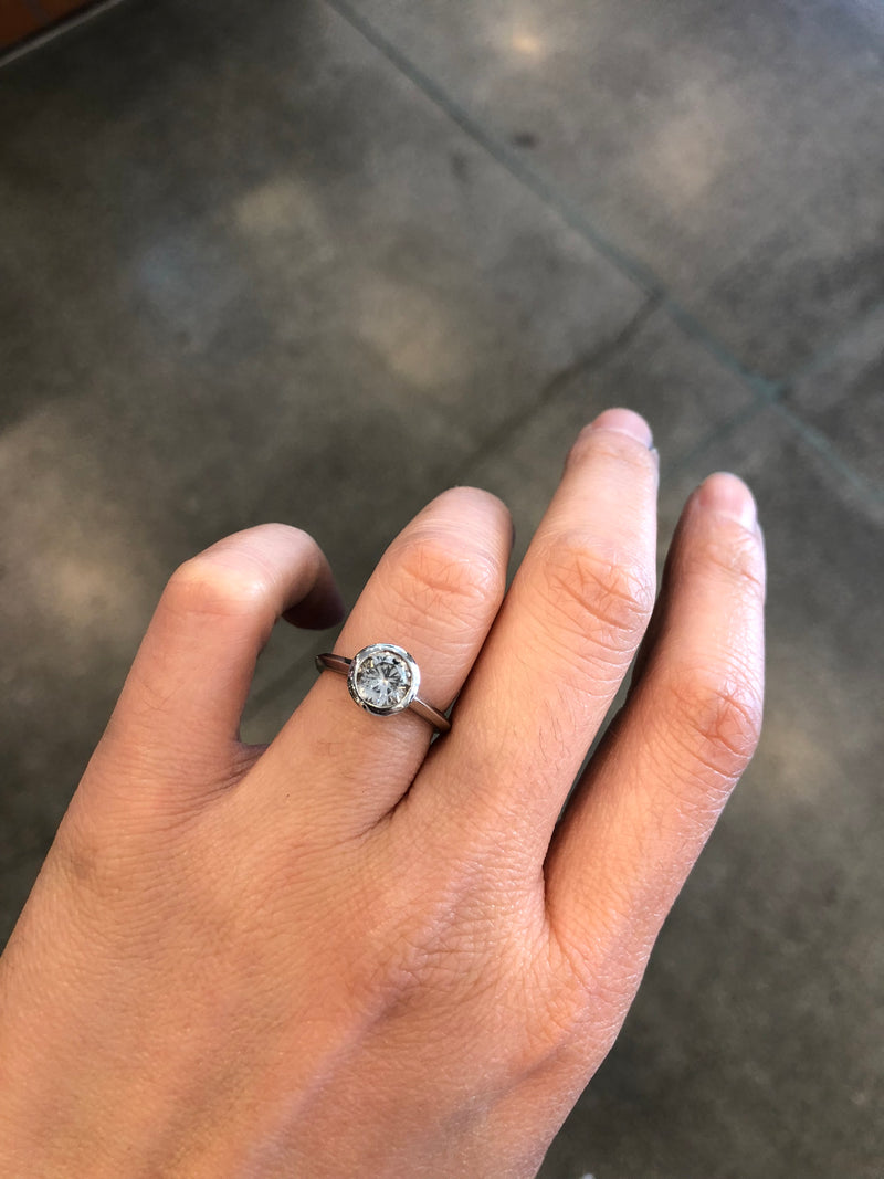 Classic Bezel set Brilliant Engagement Ring