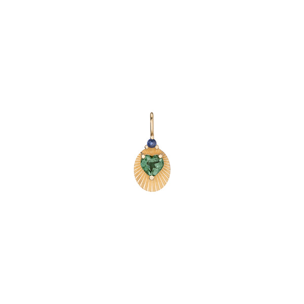 Blue Tourmaline Heart Joy Light Charm