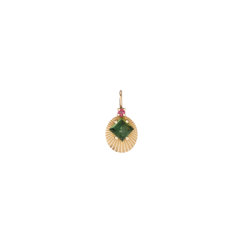 Green Pyramid Tourmaline Joy Light Charm