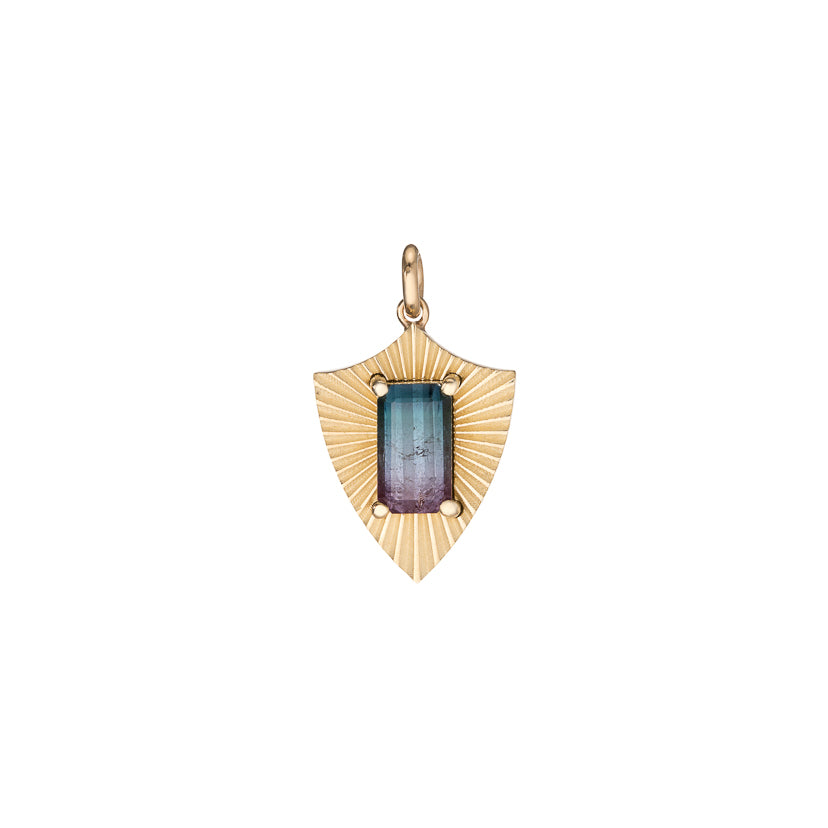 Blue + Purple Tourmaline Protection Light Charm