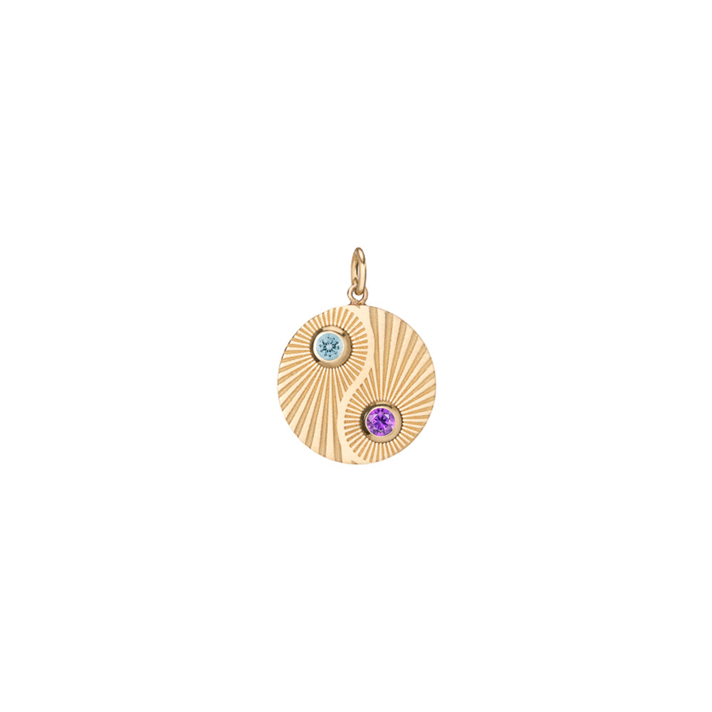 Yin Yang Light Charm - Birthstones