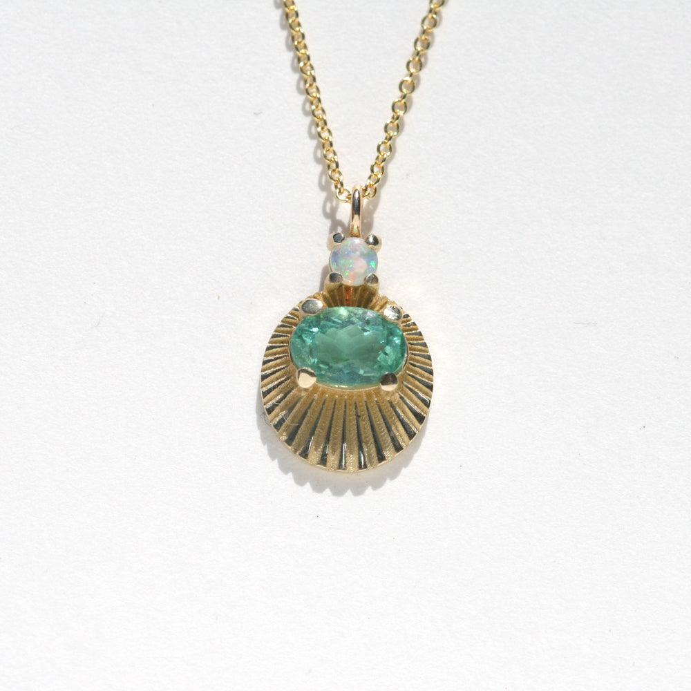 OAK Emerald + Opal Joy Light Necklace