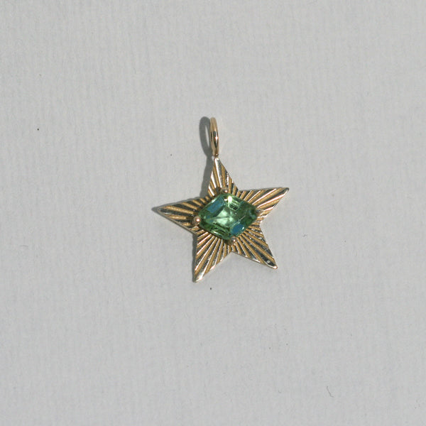Geometric Tourmaline Star Light Charm