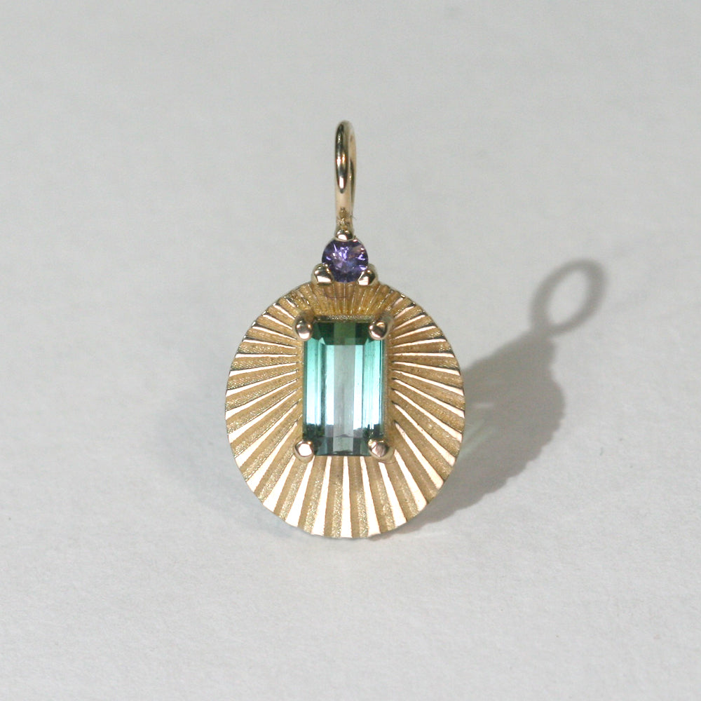Blue Tourmaline and Sapphire Joy Light Charm