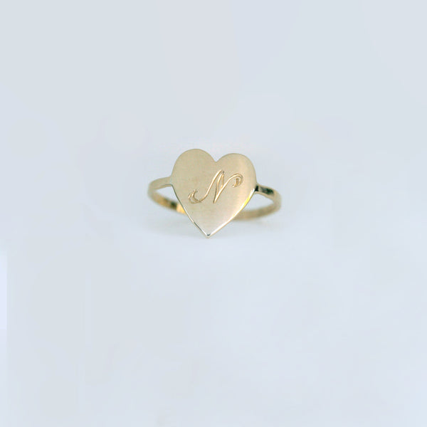 Heart Pinky Ring Signet
