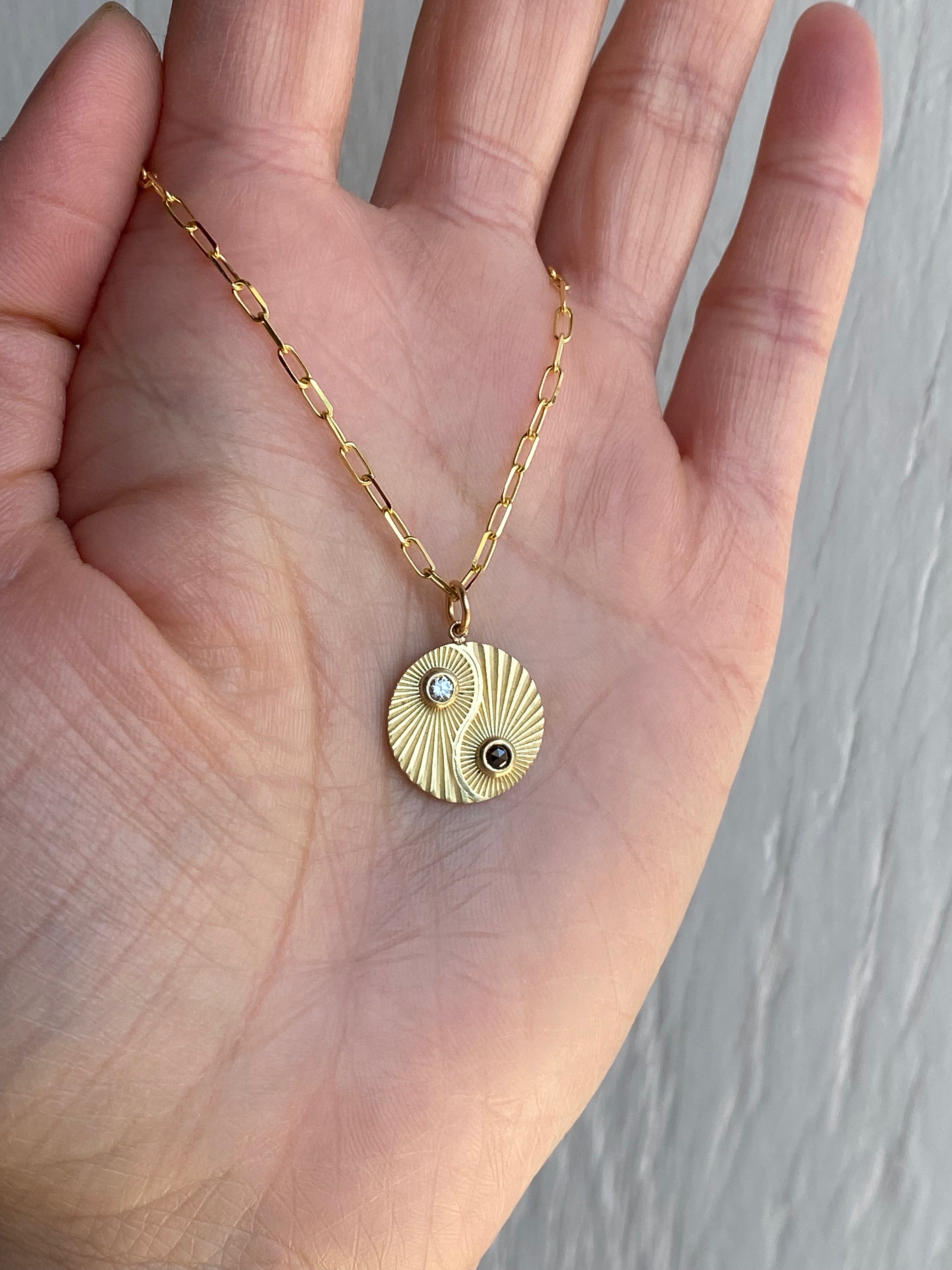 Yin Yang Light Charm - Diamonds