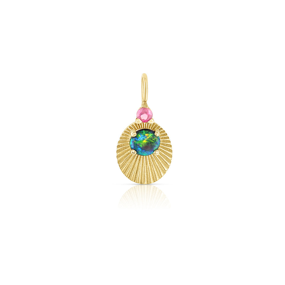 Australian Opal and Pink Tourmaline Joy Light Charm