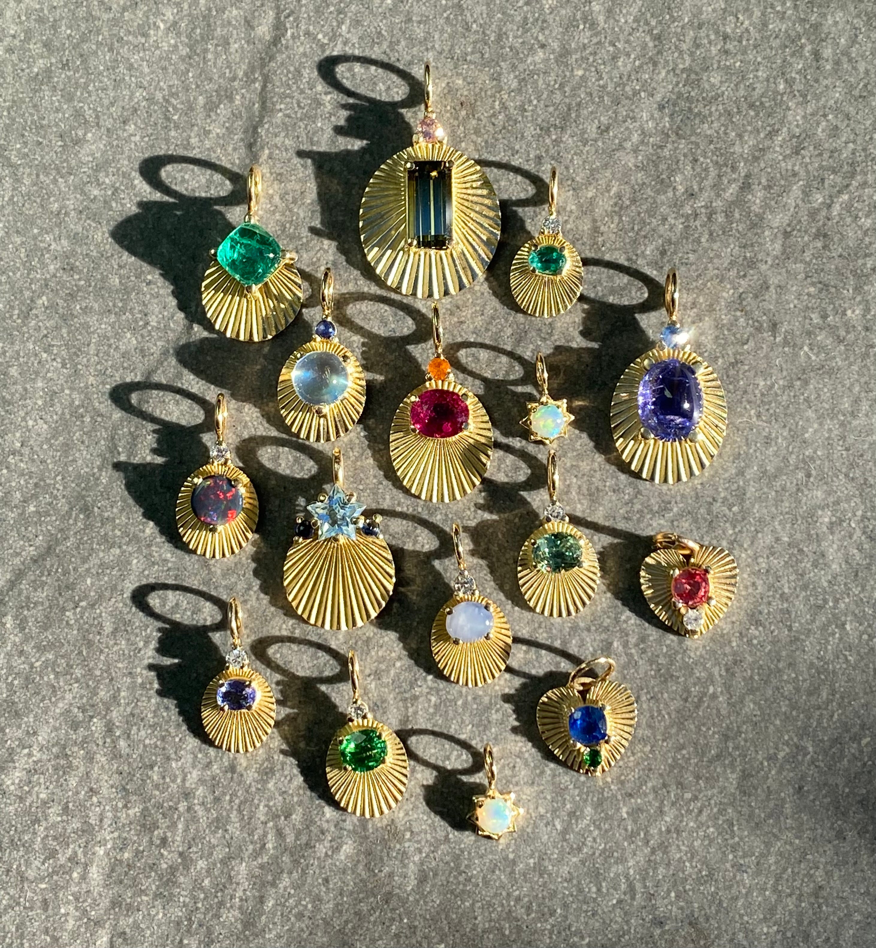 Ombre Green Tourmaline Joy Light Charm