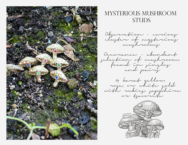 Mysterious Mushroom Stud