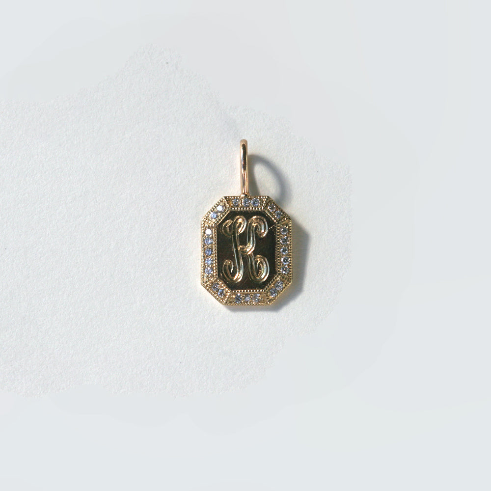 Radiant Medallion Pendant with Pave Diamonds