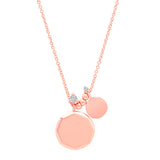 Faceted Round Medallion Necklace