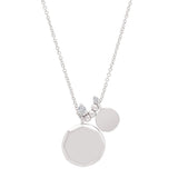 Faceted Round Medallion Necklace
