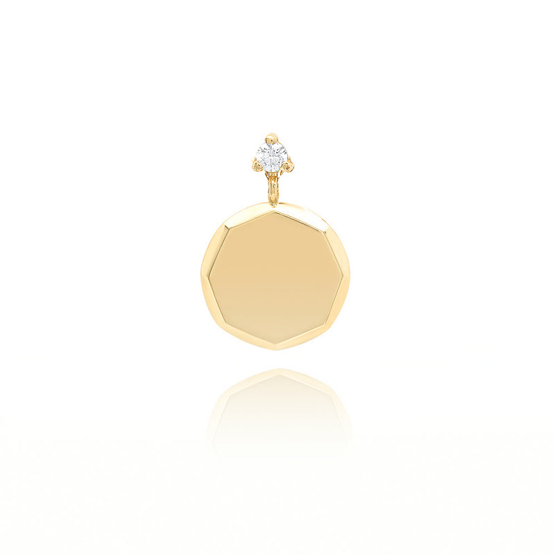 Faceted Medallion Charm