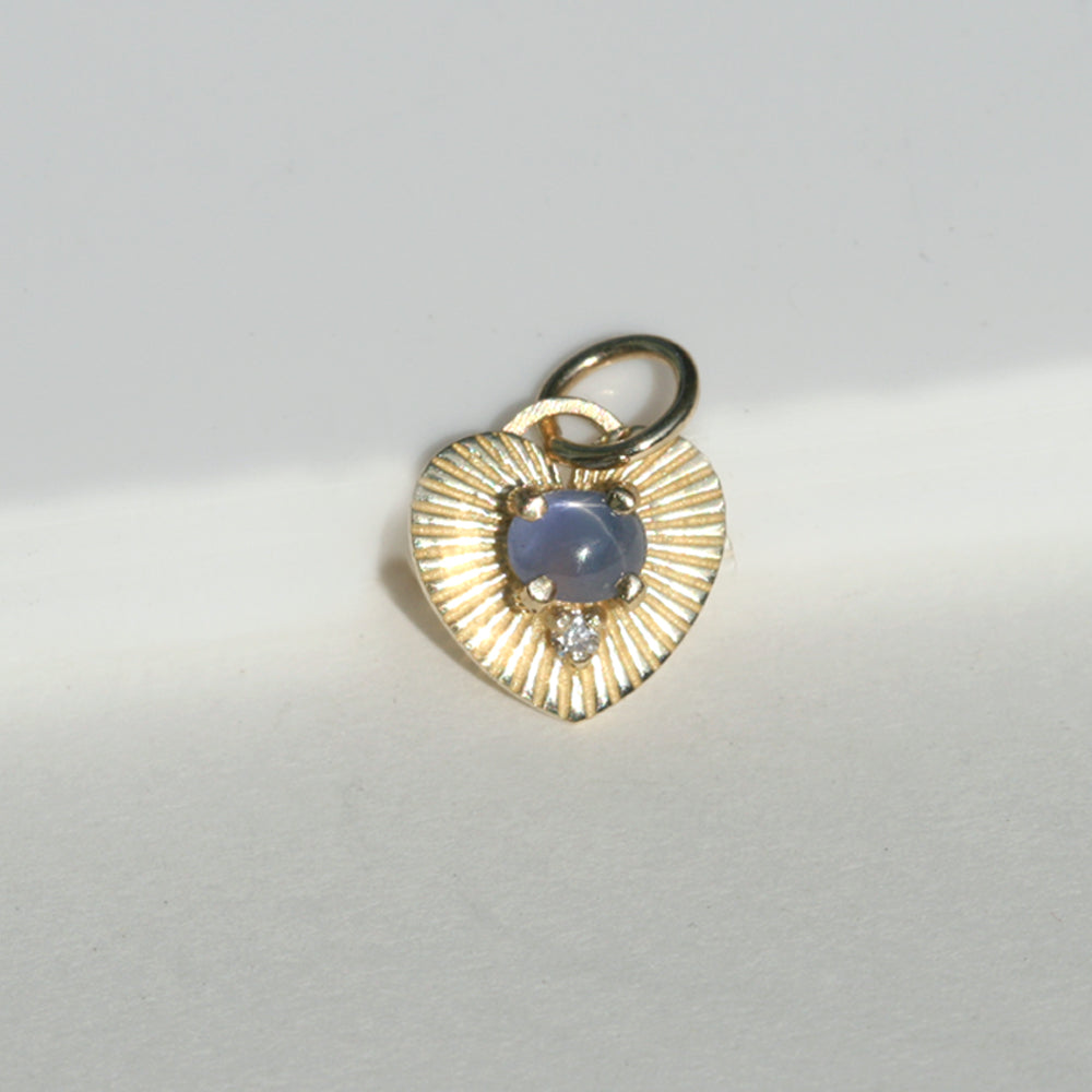 Star Sapphire Love Light Charm